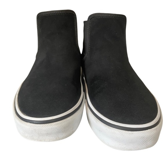Black Vans Asher Mid High-Top Slip-On Shoes - Picture 2 of 8